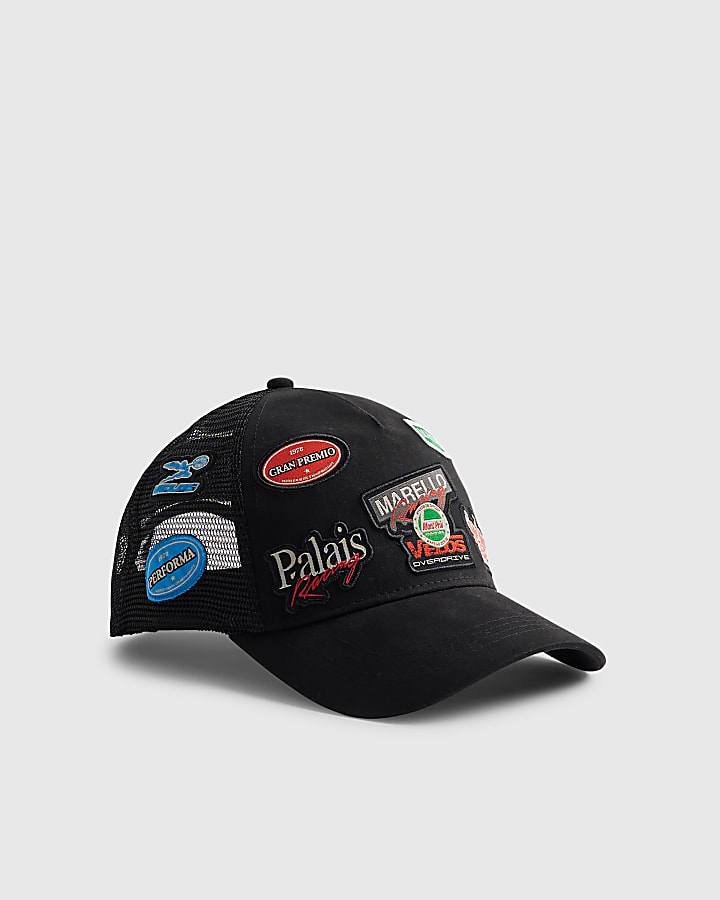 Black Racing Badge Cap