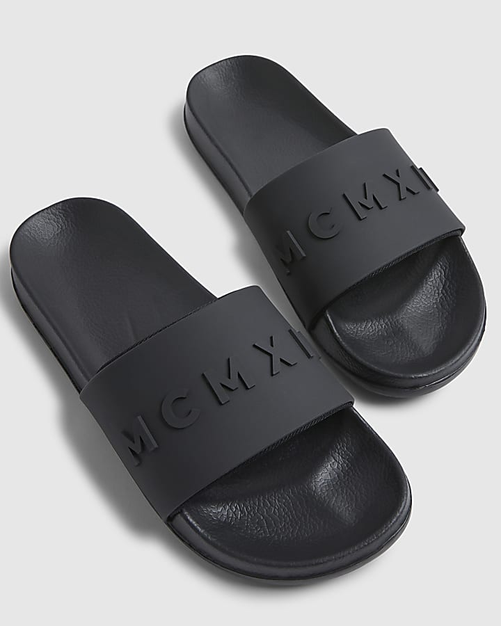 Black Slip On Sliders