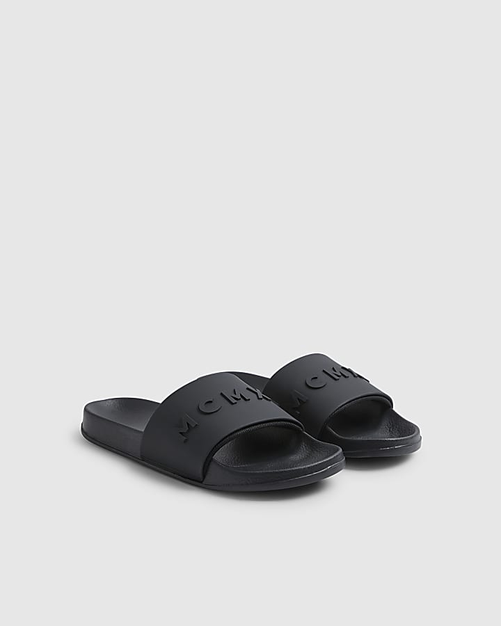 Black Slip On Sliders