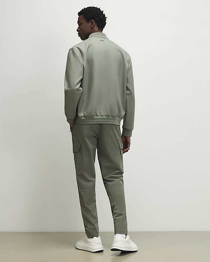 Green Skinny Fit Cargo Trousers