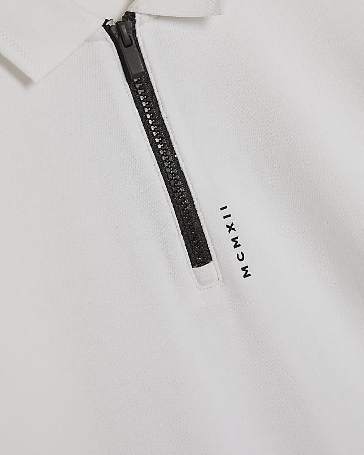 White Slim Fit Polo Shirt