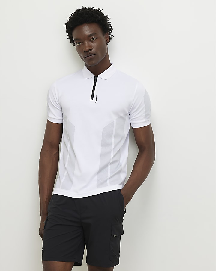 White Slim Fit Polo Shirt
