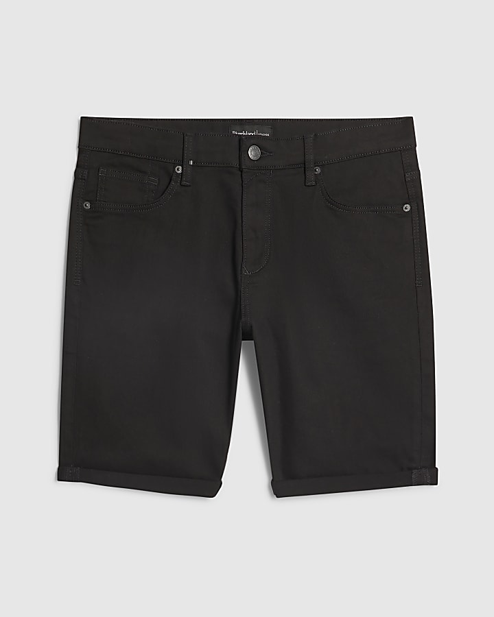 Black Slim Fit Shorts