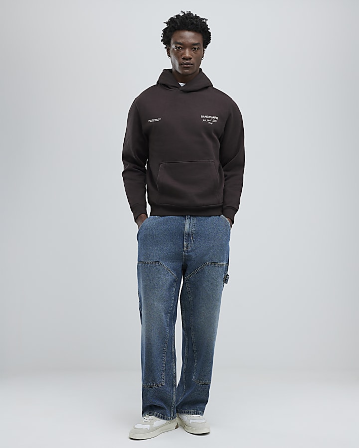 Brown Regular Fit Sanctuaire Hoodie