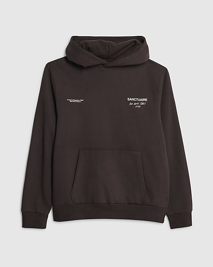 Brown Regular Fit Sanctuaire Hoodie