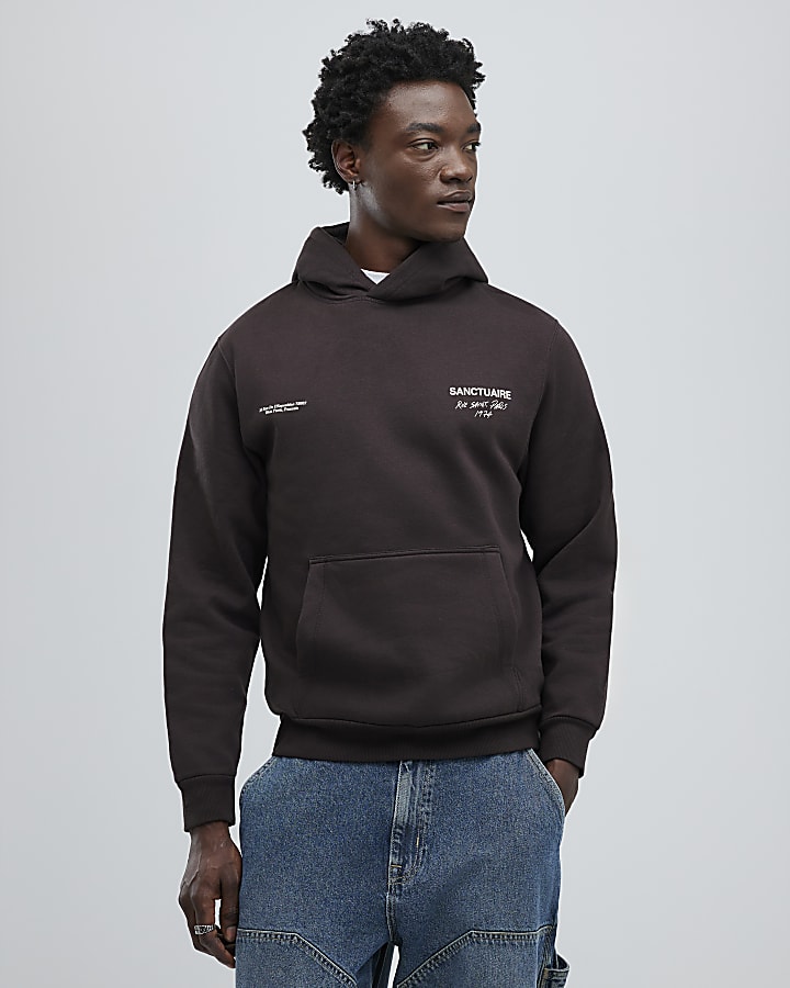 Brown Regular Fit Sanctuaire Hoodie