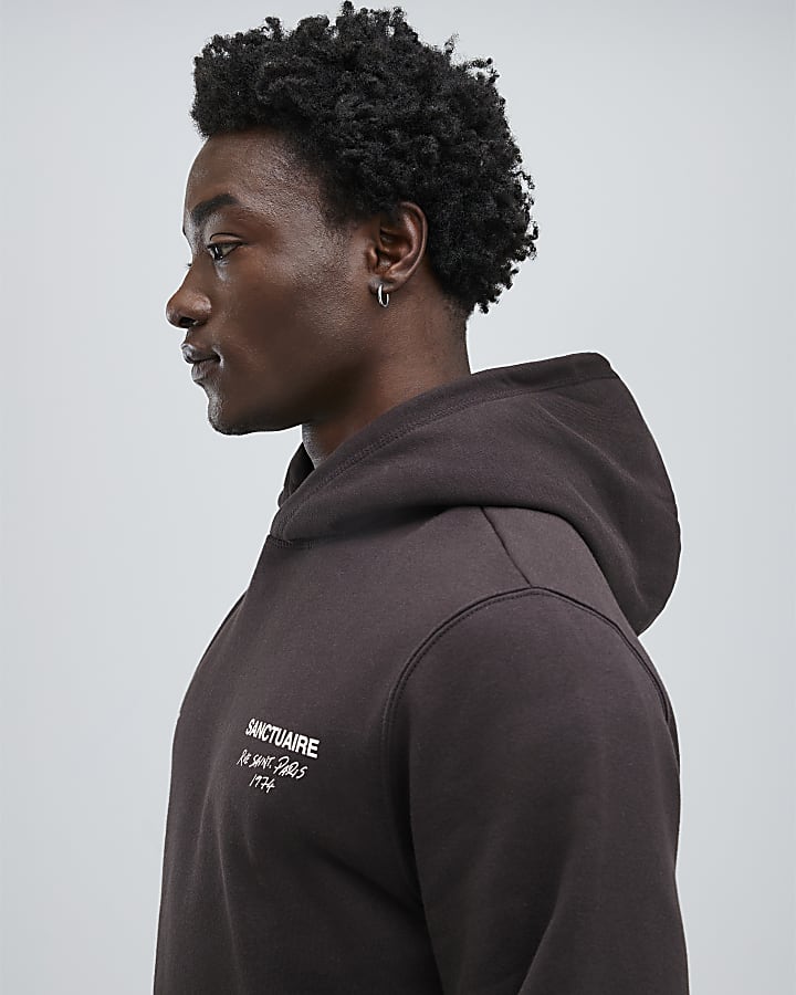 Brown Regular Fit Sanctuaire Hoodie