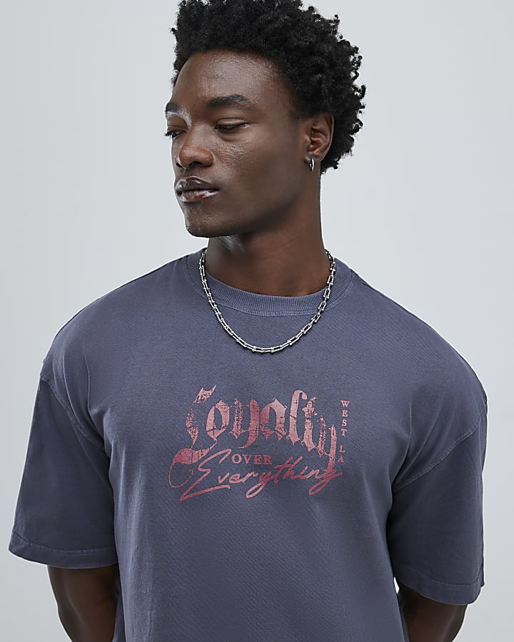 Black Oversized Fit Loyalty Dog T-Shirt