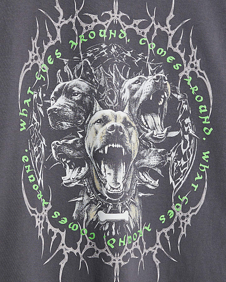 Black Oversized Fit Karma Dog T-Shirt