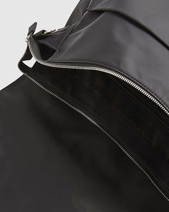 Black Nylon Messenger Bag