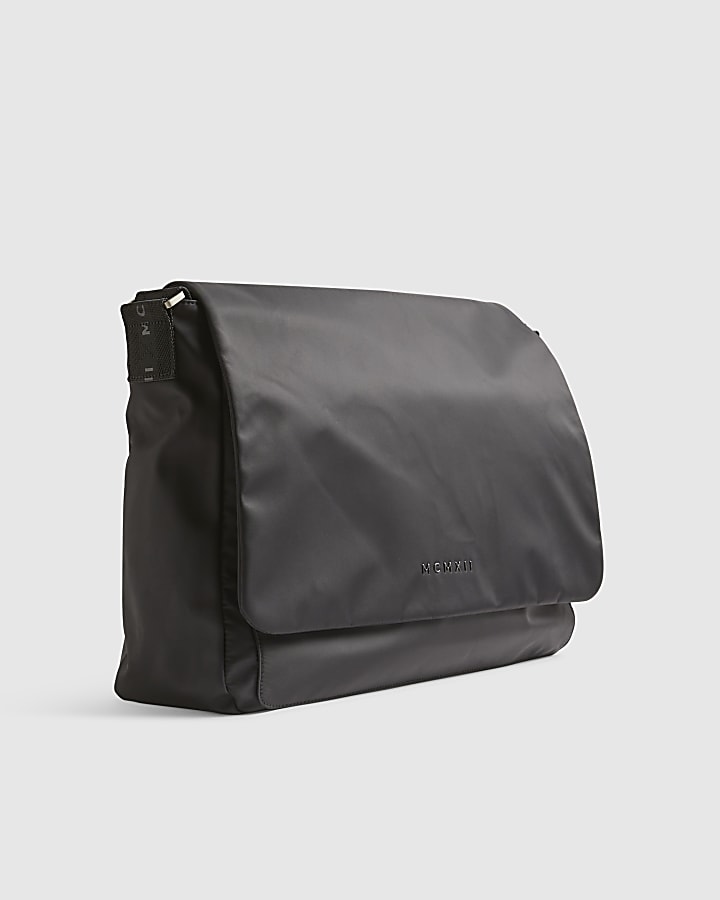 Black Nylon Messenger Bag