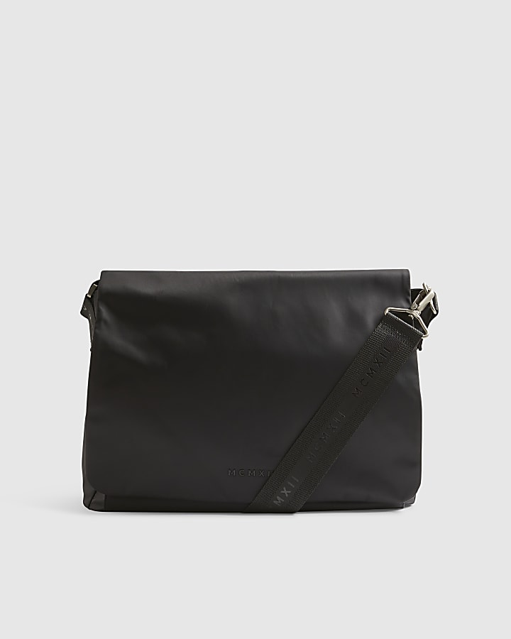 Black Nylon Messenger Bag