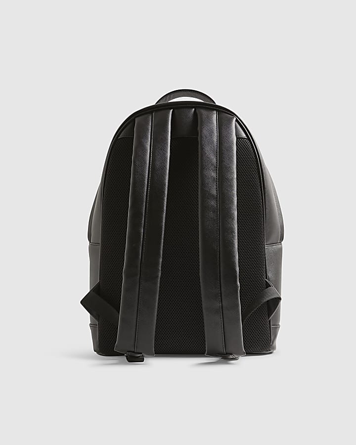 Black Textured Backpack