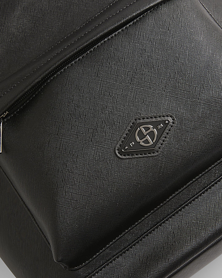 Black Textured Backpack