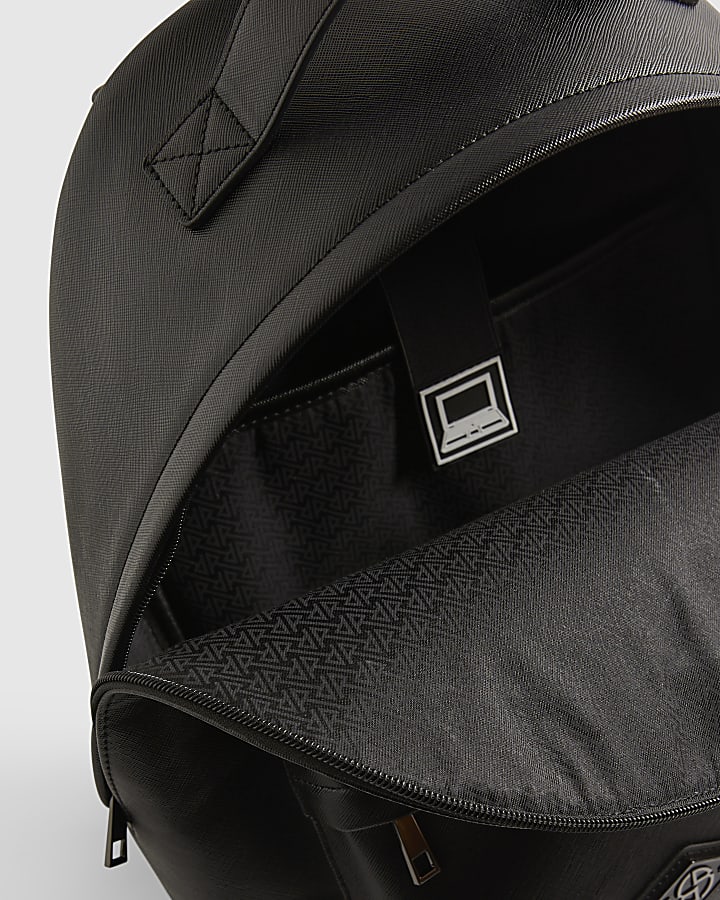 Black Textured Backpack