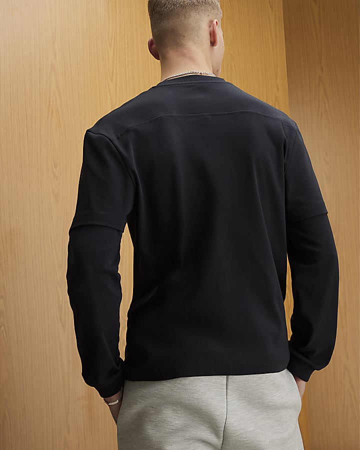 Black Athletisme Dept Double Layered T-Shirt