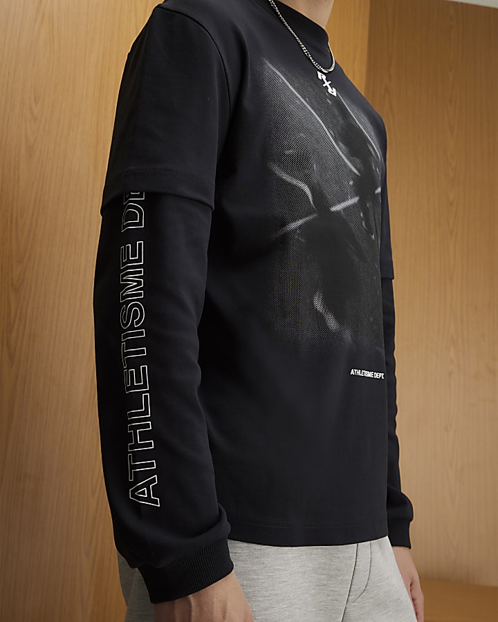 Black Athletisme Dept Double Layered T-Shirt