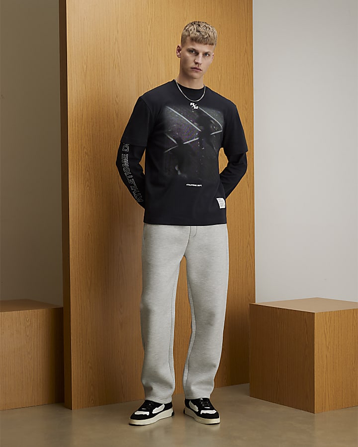 Black Athletisme Dept Double Layered T-Shirt