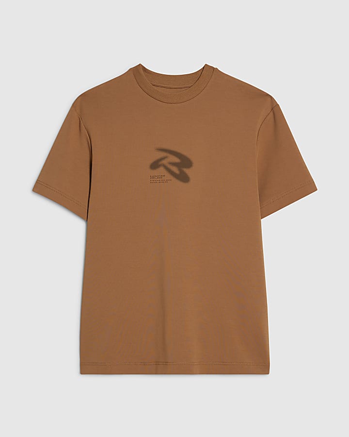 Brown Regular Fit RXR T-Shirt