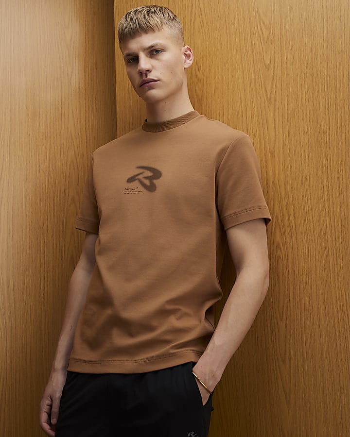 Brown Regular Fit RXR T-Shirt
