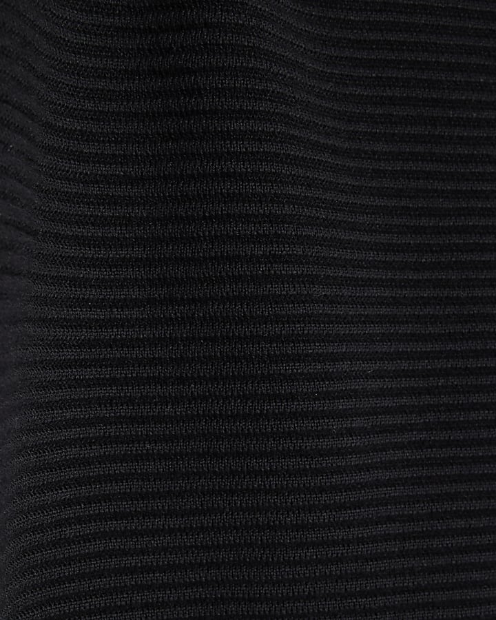 Black Slim Fit Knit Jumper
