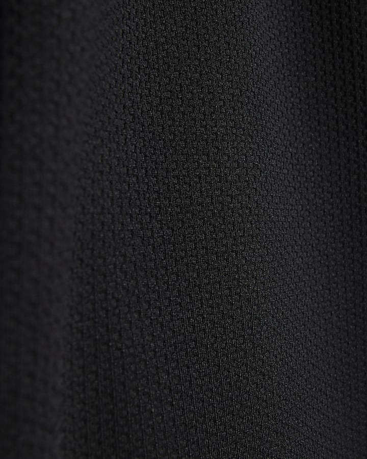 Black Slim Fit Textured Tipped Shorts