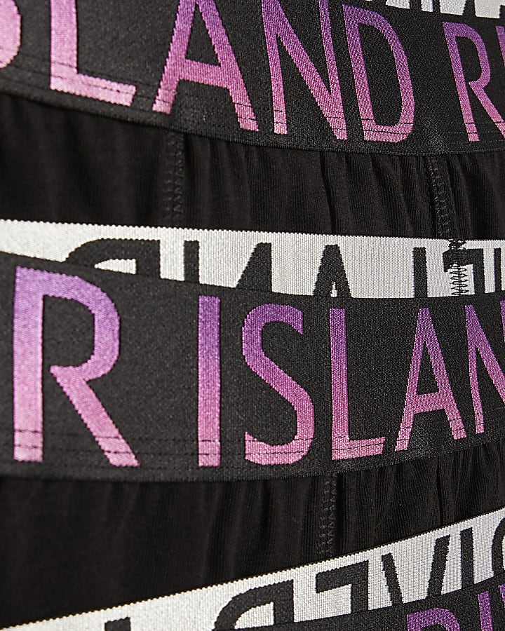 Black Metallic Waistband Pack Of 5 Trunks