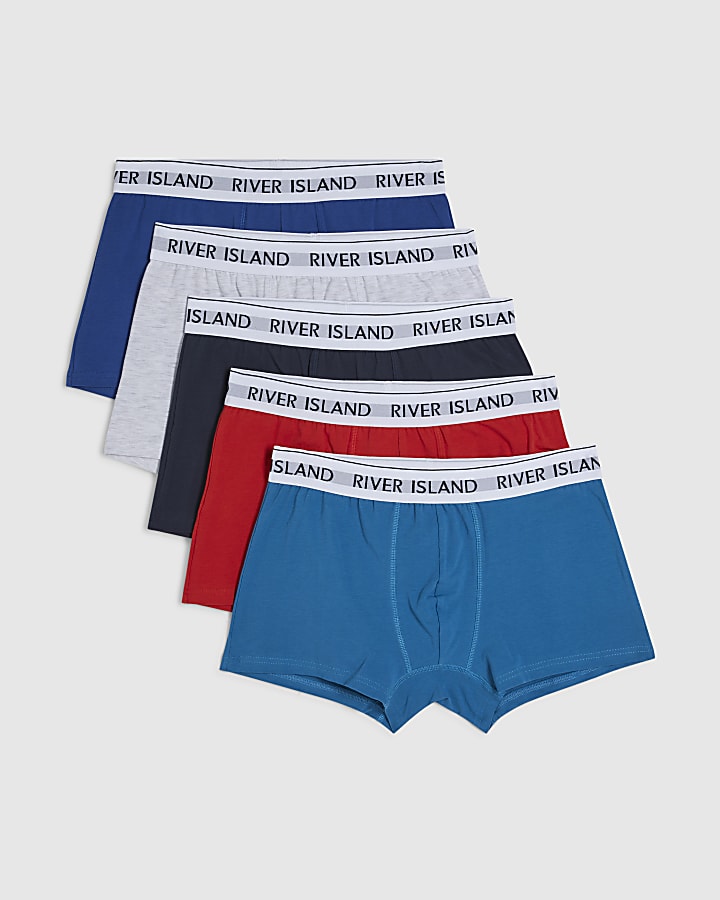 Red Multi Colour Pack Of 5 Trunks