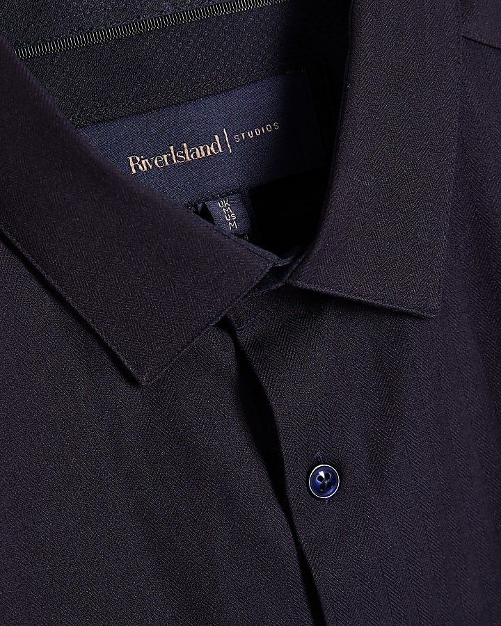 Navy Slim Fit Premium Formal Shirt
