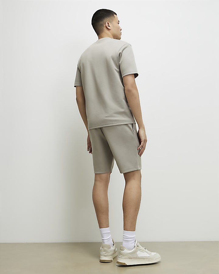 Grey Slim Fit Shorts