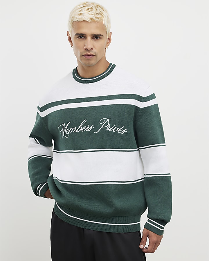 Green Regular Fit Members Prive Jumper