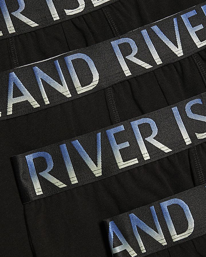 Black Ombre Waistband Pack Of 5 Trunks