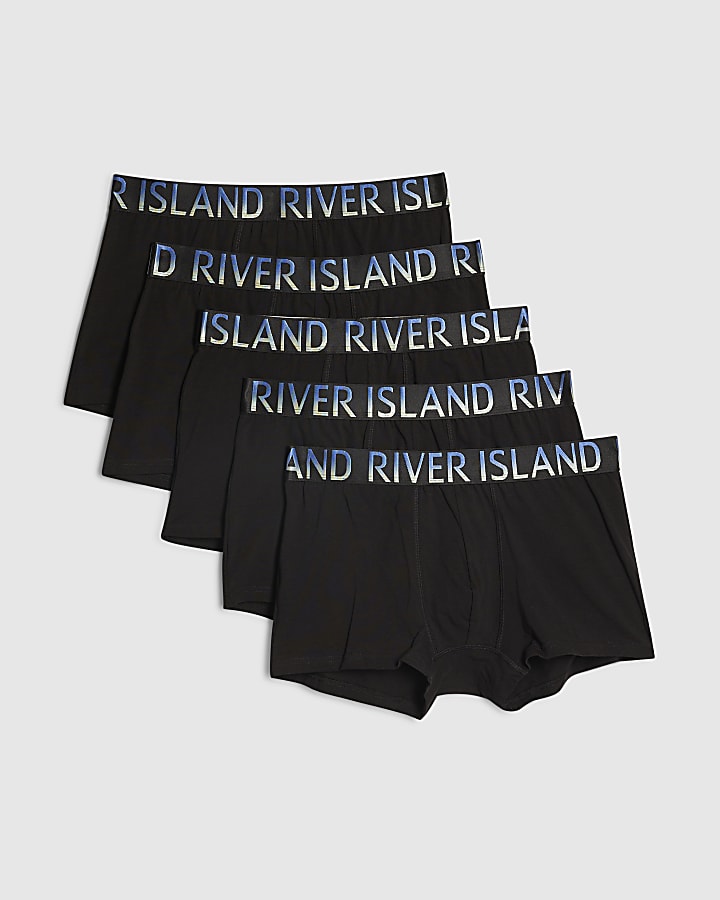 Black Ombre Waistband Pack Of 5 Trunks