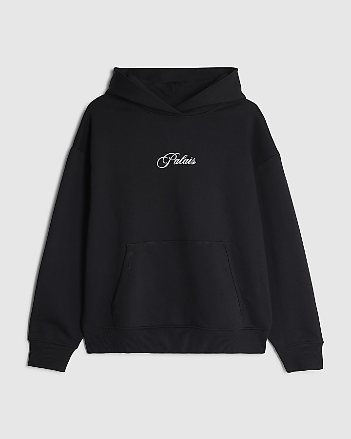 Black Oversized Fit Palais Doberman Hoodie