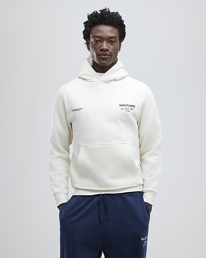 Ecru Regular Fit Sanctuaire Hoodie