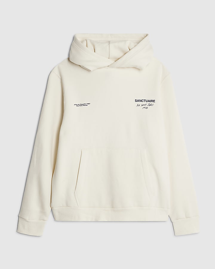 Ecru Regular Fit Sanctuaire Hoodie