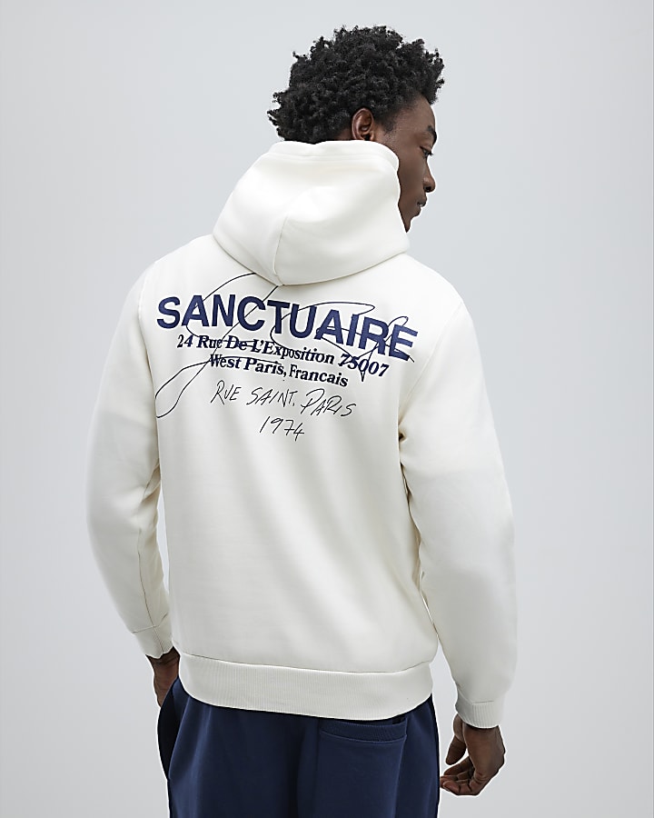 Ecru Regular Fit Sanctuaire Hoodie