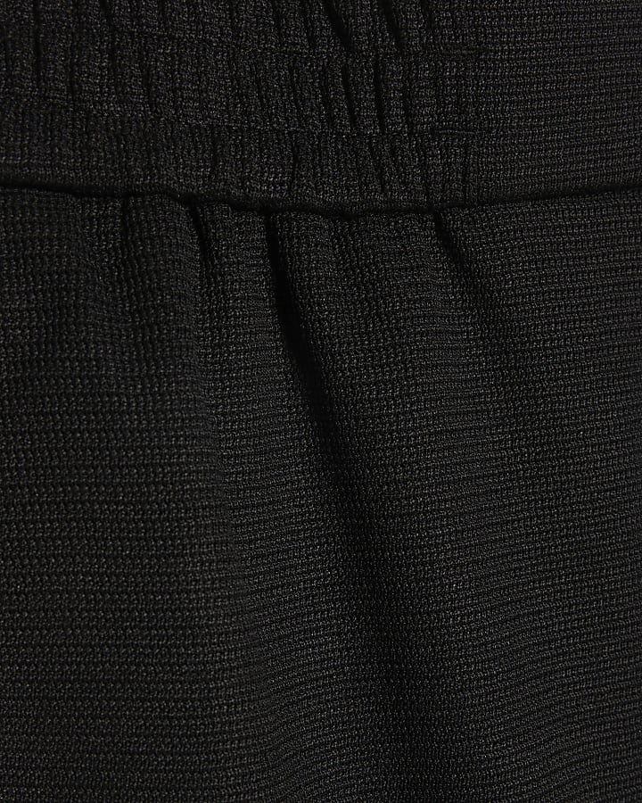 Black Slim Fit Textured Trousers