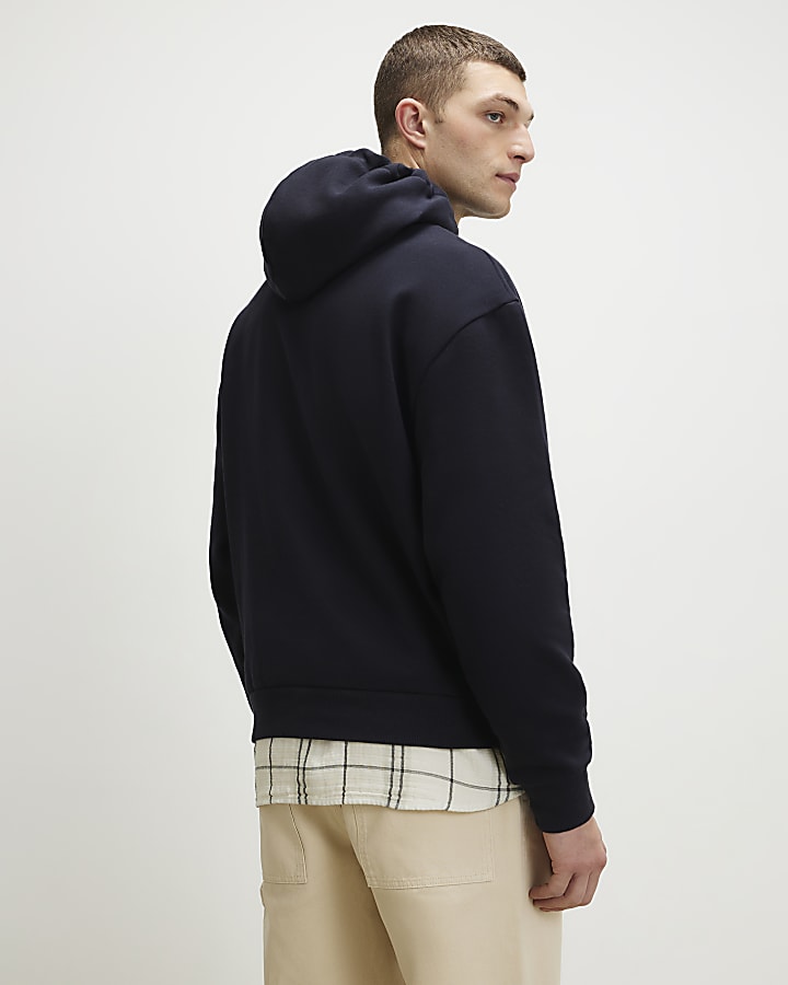 Navy Regular Fit Ame Studios Hoodie