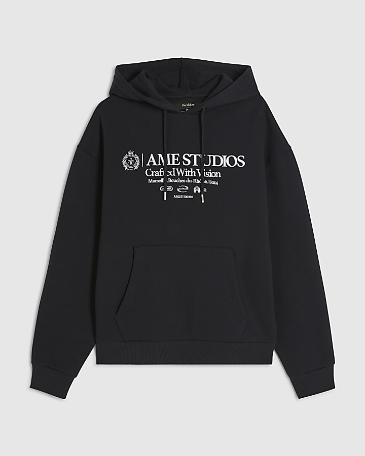 Navy Regular Fit Ame Studios Hoodie