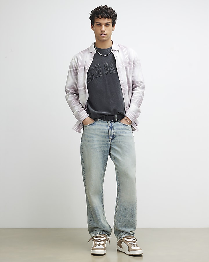 Black Oversized Fit Ame Saint T-Shirt