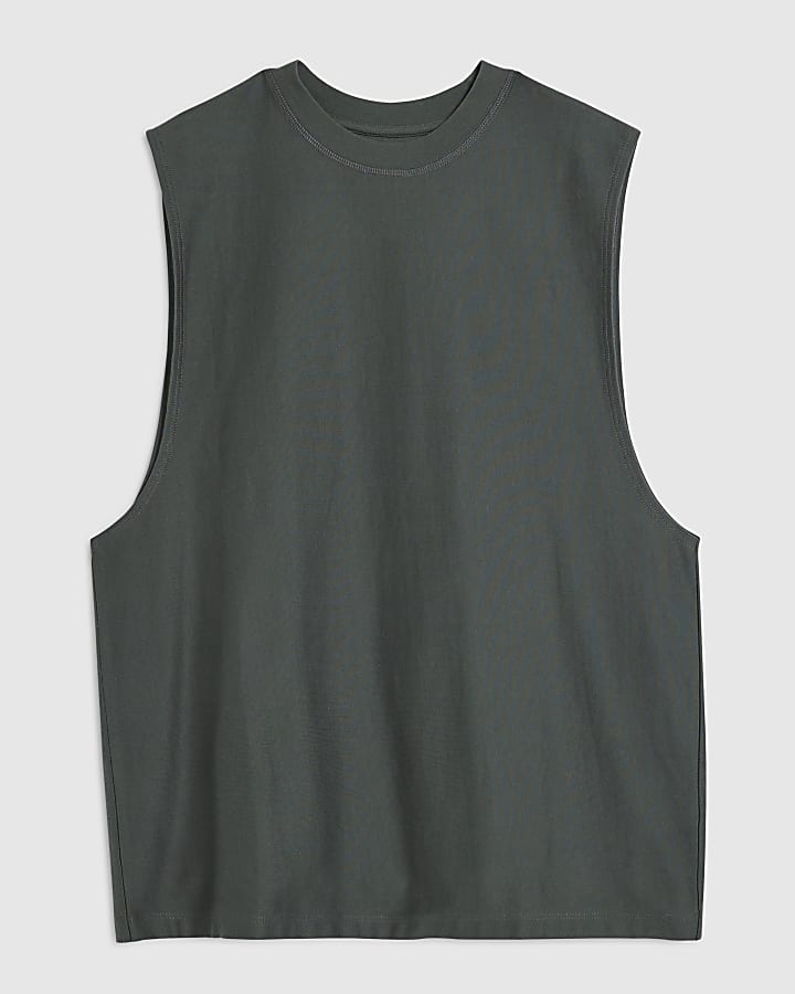 Green Regular Fit Tank Top