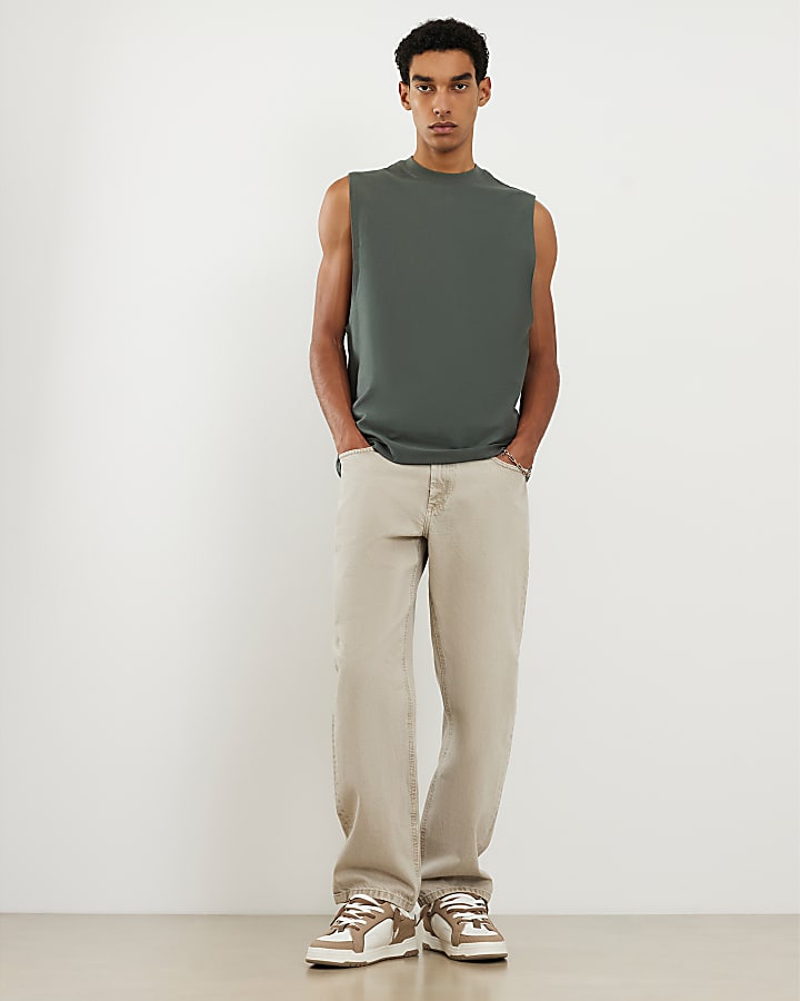 Green Regular Fit Tank Top