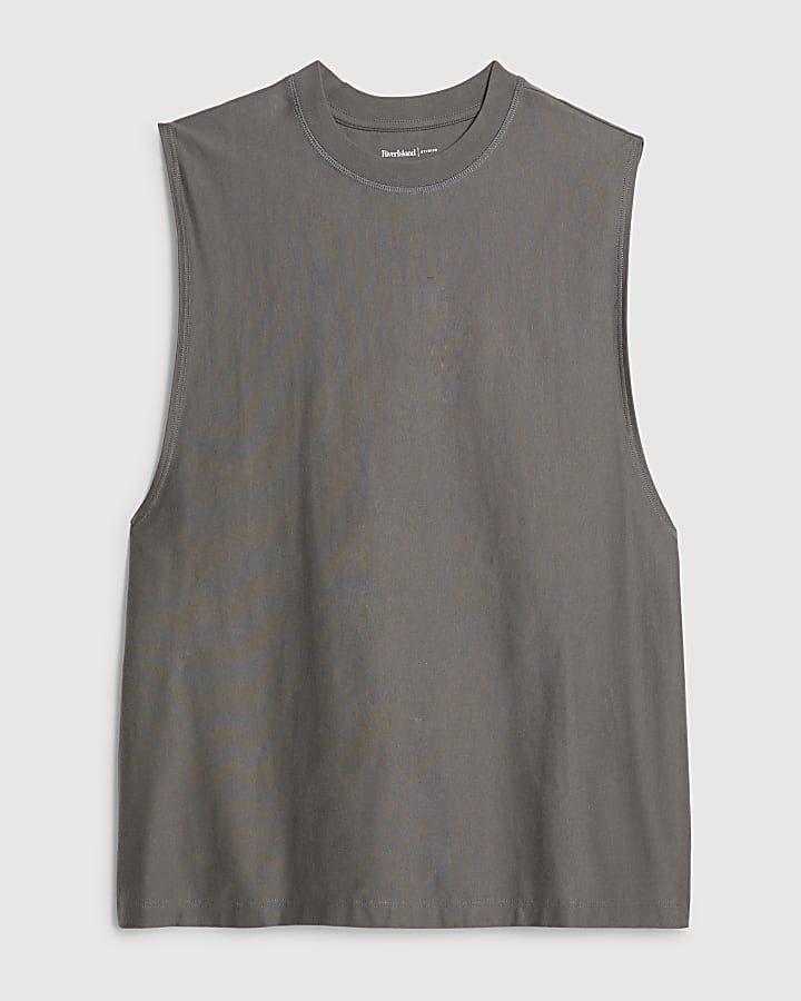 Grey Essential Regular Fit Tank Top
