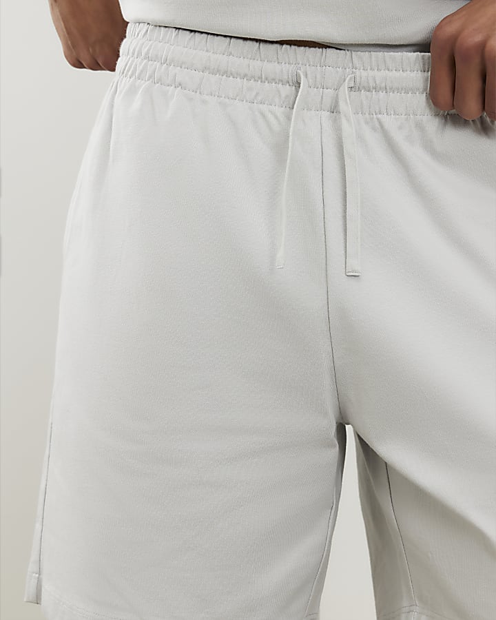 Grey Oversized Fit T-Shirt And Shorts Set