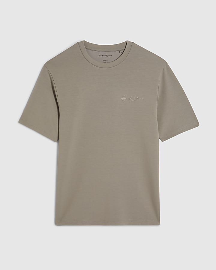 Grey Slim Fit Short Sleeve T-Shirt