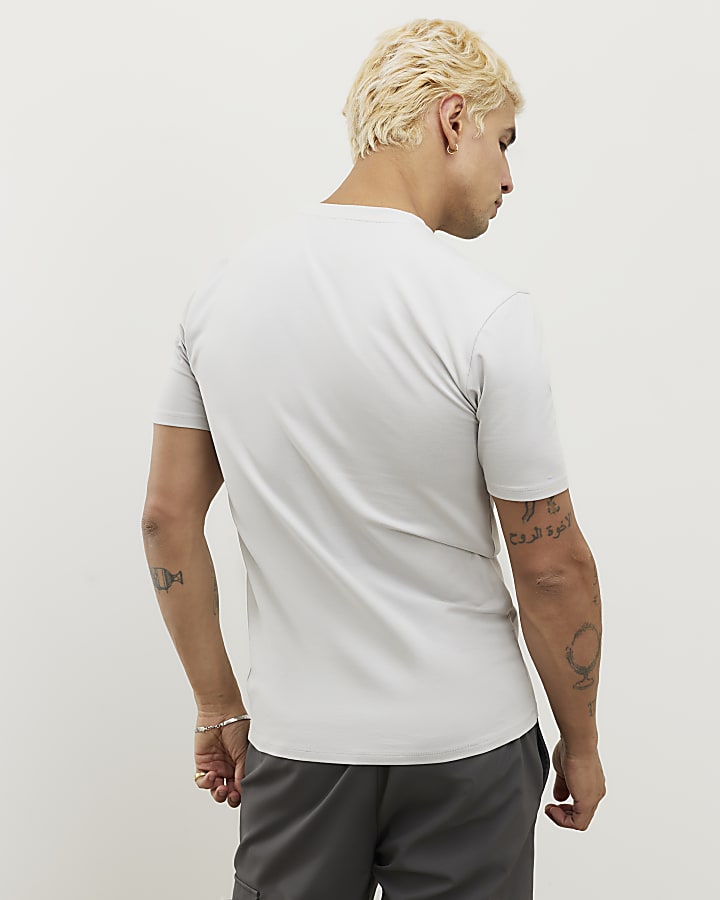 Grey Muscle Fit T-Shirt