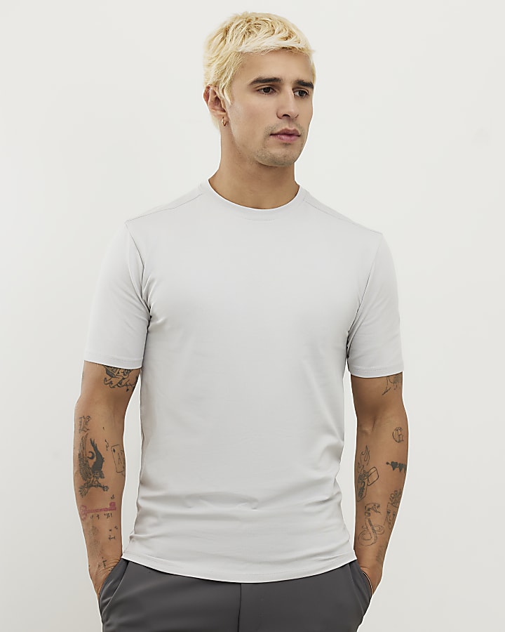 Grey Muscle Fit T-Shirt