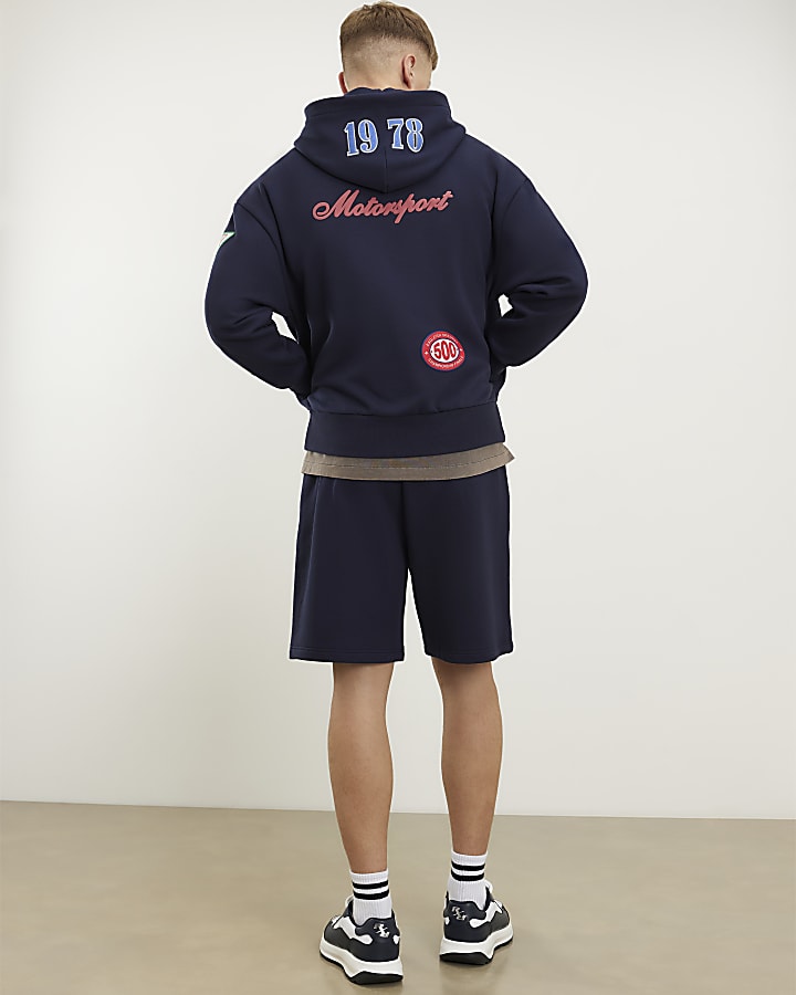 Navy Regular Fit 1978 Racing Shorts