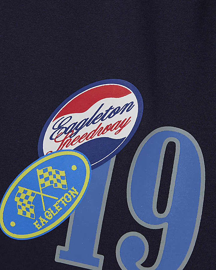 Navy Regular Fit 1978 Racing Shorts